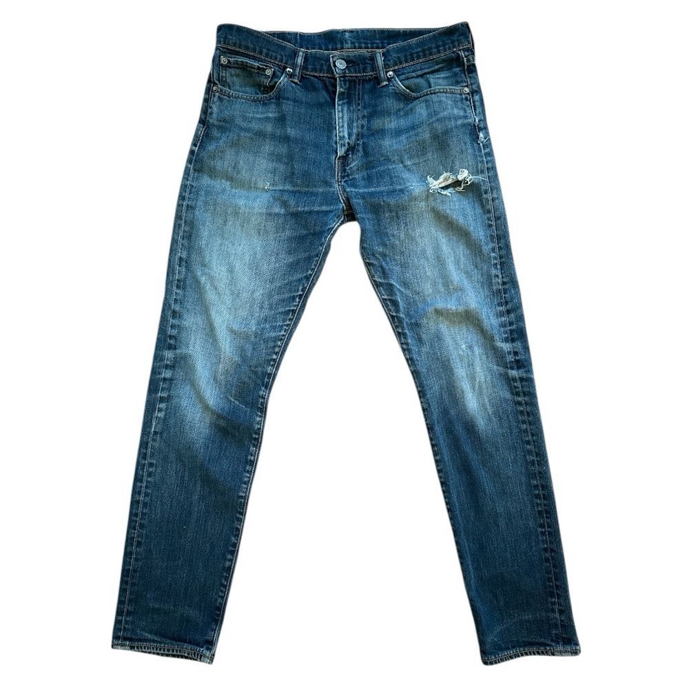 Levi’s 508 Distressed Straight Leg Jeans 32x32 Dark Wash Stretch Denim Casual